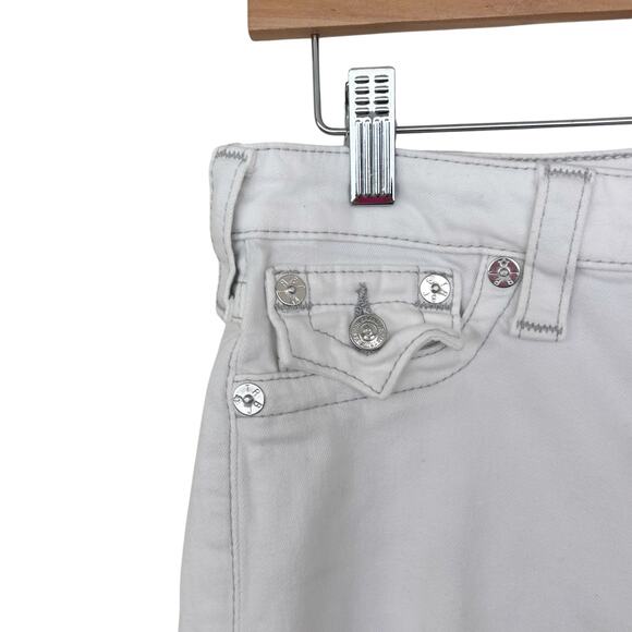 True Religion White Distressed Sequin Skinny Jeans Sz 29 - Picture 4 of 9